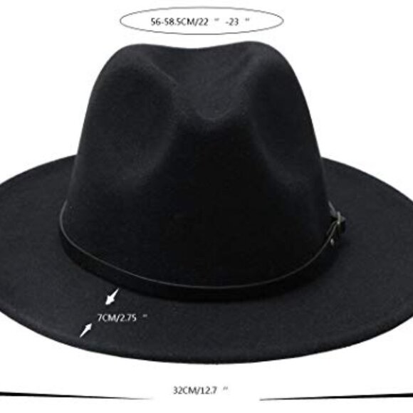 Classic Wide Brim Fedora Hat Adjustable Fit Elegant Chic Unisex Style main image 6
